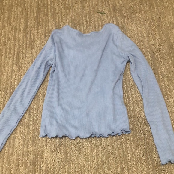 Blue long sleeve shirt for girls - Picture 2 of 3